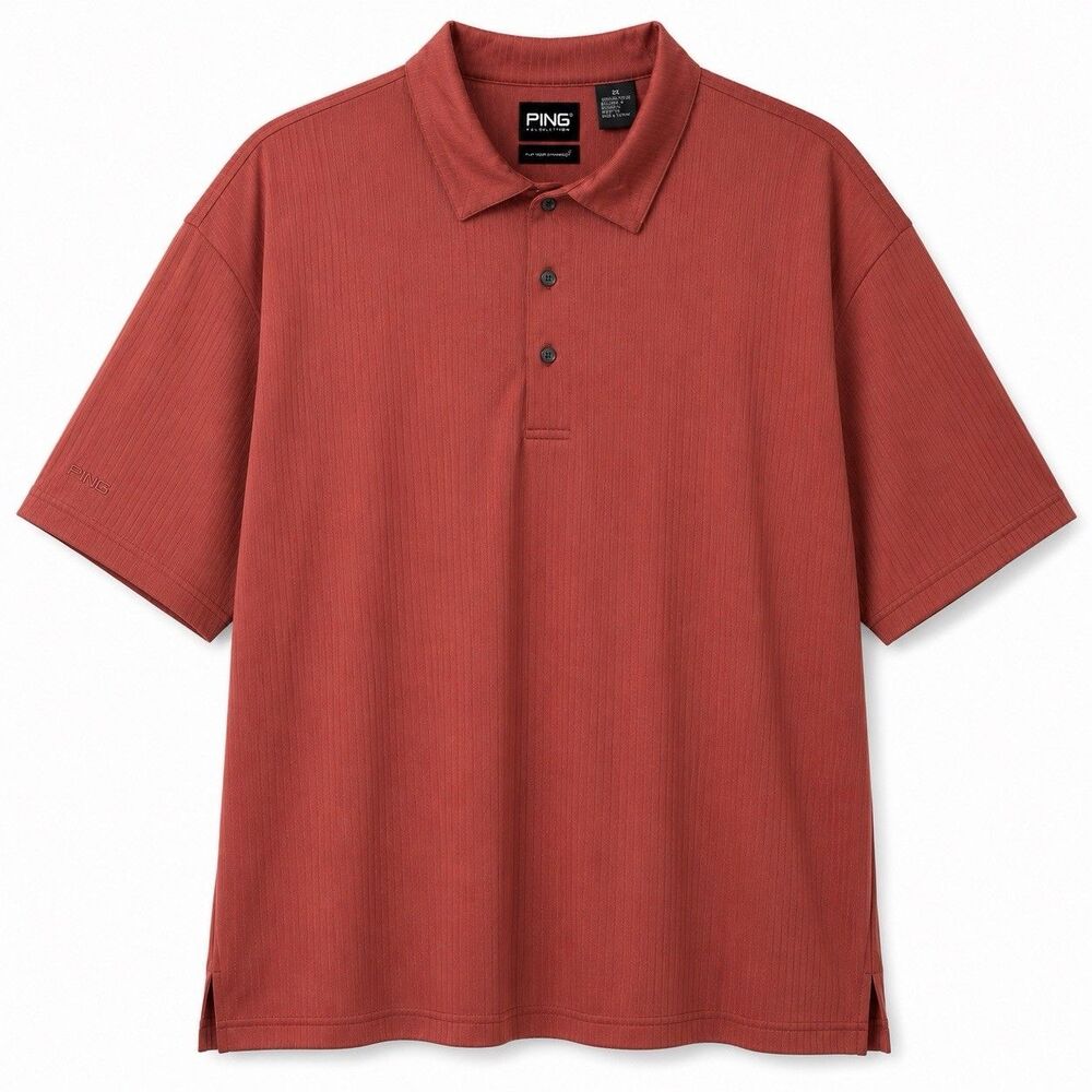 PING Shirt Men's 2XL Dry Mesh Dynamics Golf Polo Performance Short Sleeve NWOT